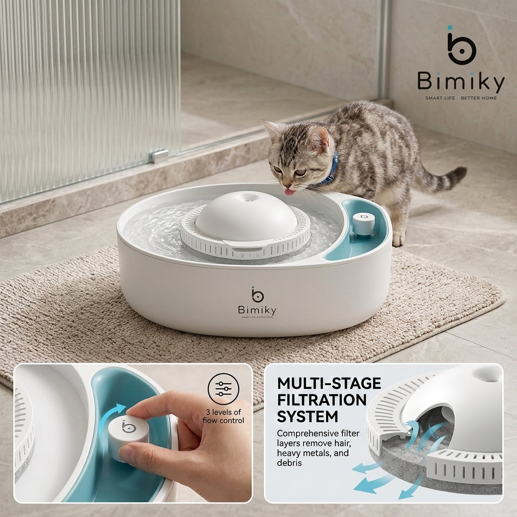 Bimiky™ AquaFlow Pet Water Dish